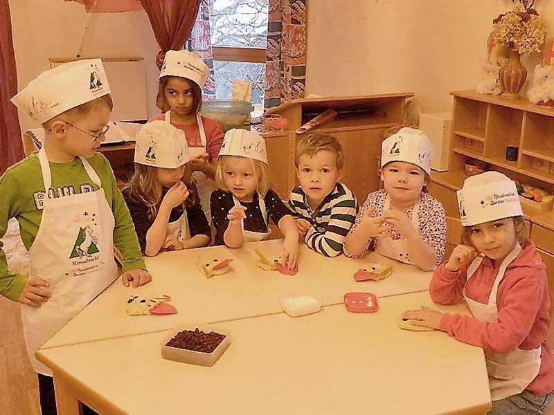 Auch im Kindergarten Greisdorf wurde fleißig gebacken.
