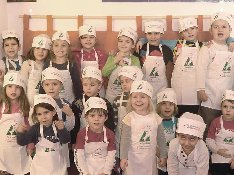 Die Hobby-Bäcker im Kindergarten Piccolino freuen sich schon aufs Backen.