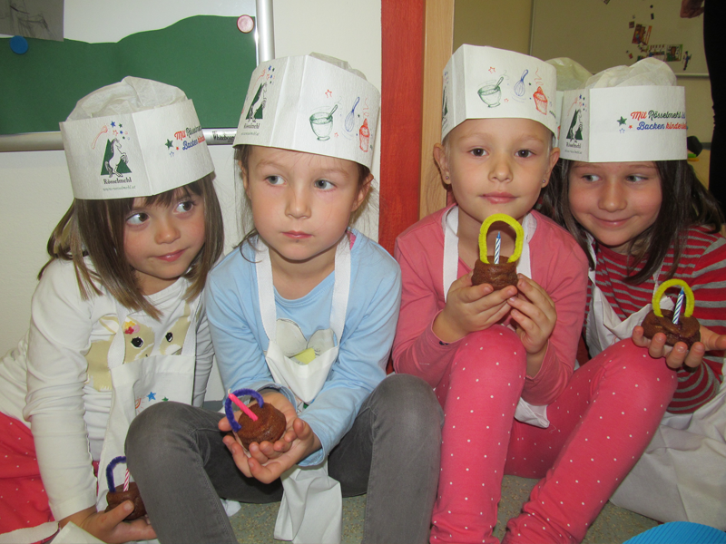 Neben leckeren Brötchen wurden im Kindergarten Ebersdorf auch kleine Muffins gebacken.